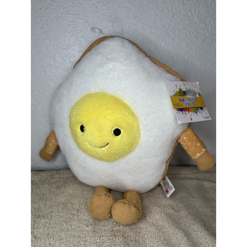 Smoochy Pals Fried Egg Plush Linzy Toys Food Stuffed 15”